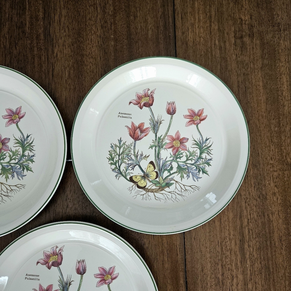 Vintage Wedgwood Enoch Florabunda Botanical Dinner Plates- Set Of 3 - Picture 3 of 7
